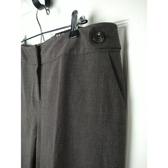 Style And Co Gypsy Brown Sit Below Waist Slight Boot Dress Pants. Size 12 - Picture 3 of 13